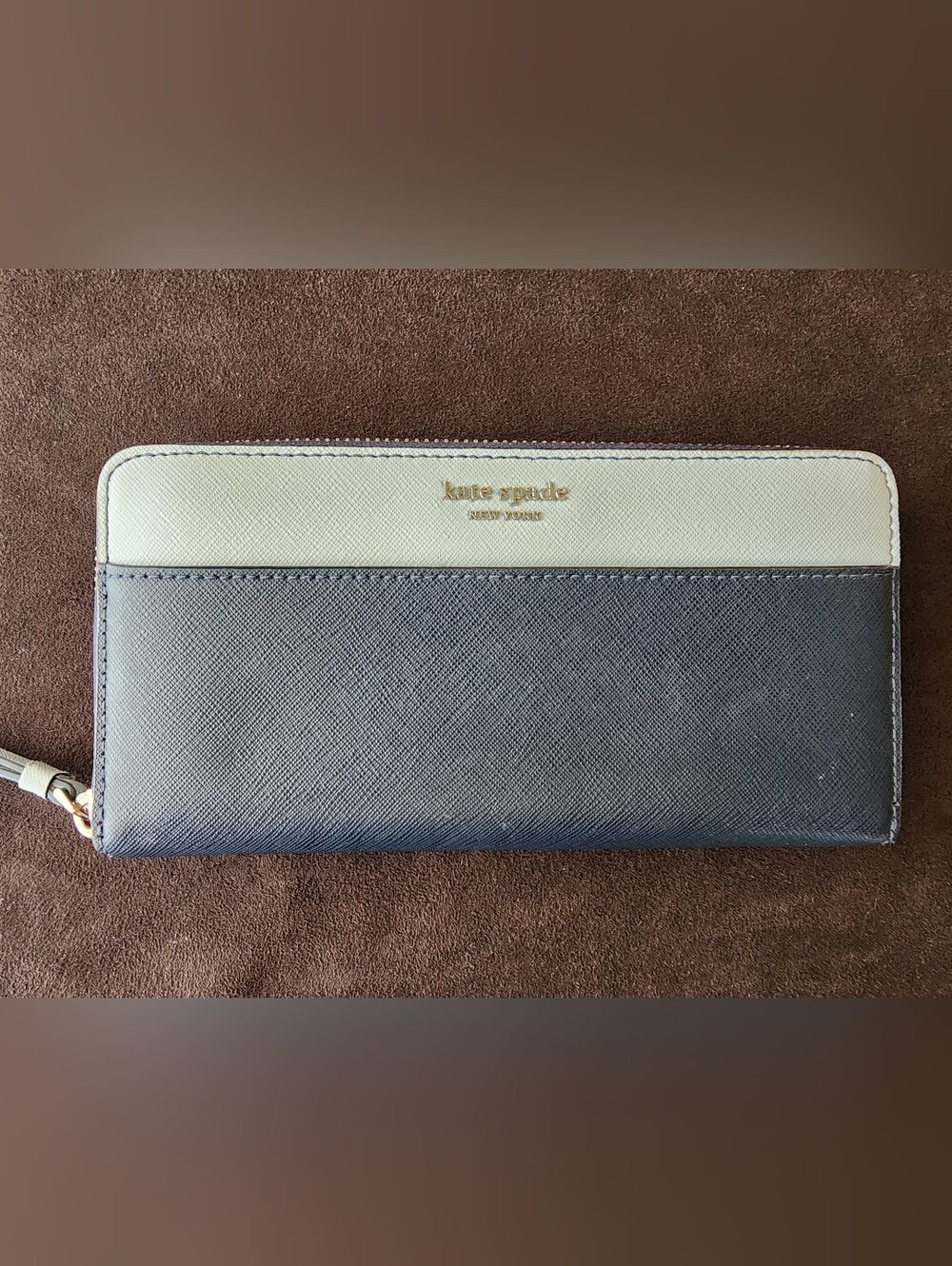 Kate Spade Cameron Blue Large Continental Zip Wallet